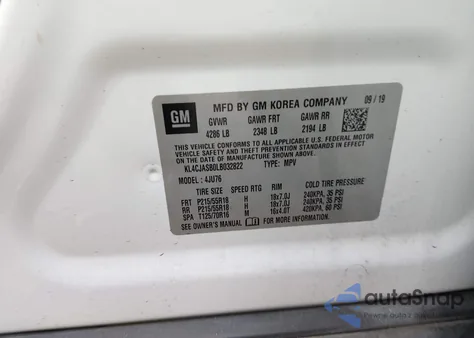 2020 Buick Encore Fwd Preferred z USA, uszkodzony, nr VIN KL4CJASB0LB032822